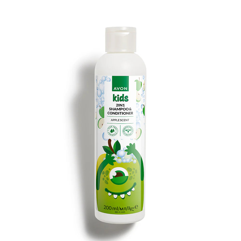 Avon Kids Apple Shampoo & Conditioner – Gentle 2-in-1 Hair Care for Kids
