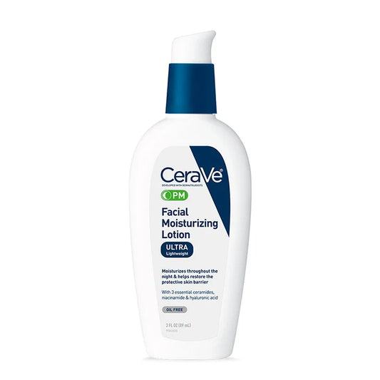 CeraVe PM Facial Moisturizing Lotion – Night Hydration & Skin Barrier Repair