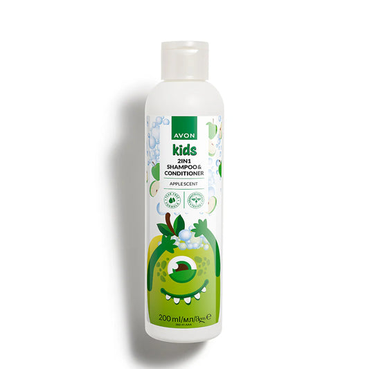 Avon Kids Apple Shampoo & Conditioner – Gentle 2-in-1 Hair Care for Kids
